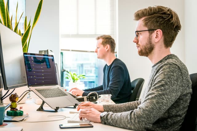 Software engineers building a production application